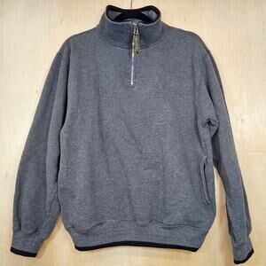 Tri-Mountain Everest 682 Gray/Black Heavyweight Pullover Sweatshirt‎ Size Small